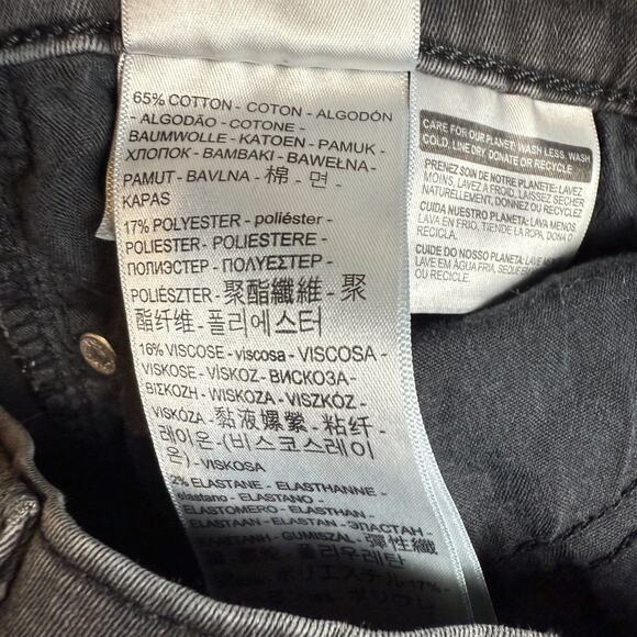 Levi's Jeans Women's 27 Black Denim Stretch Mid-Rise Slimming Skinny Leg Zip Fly - Picture 16 of 16